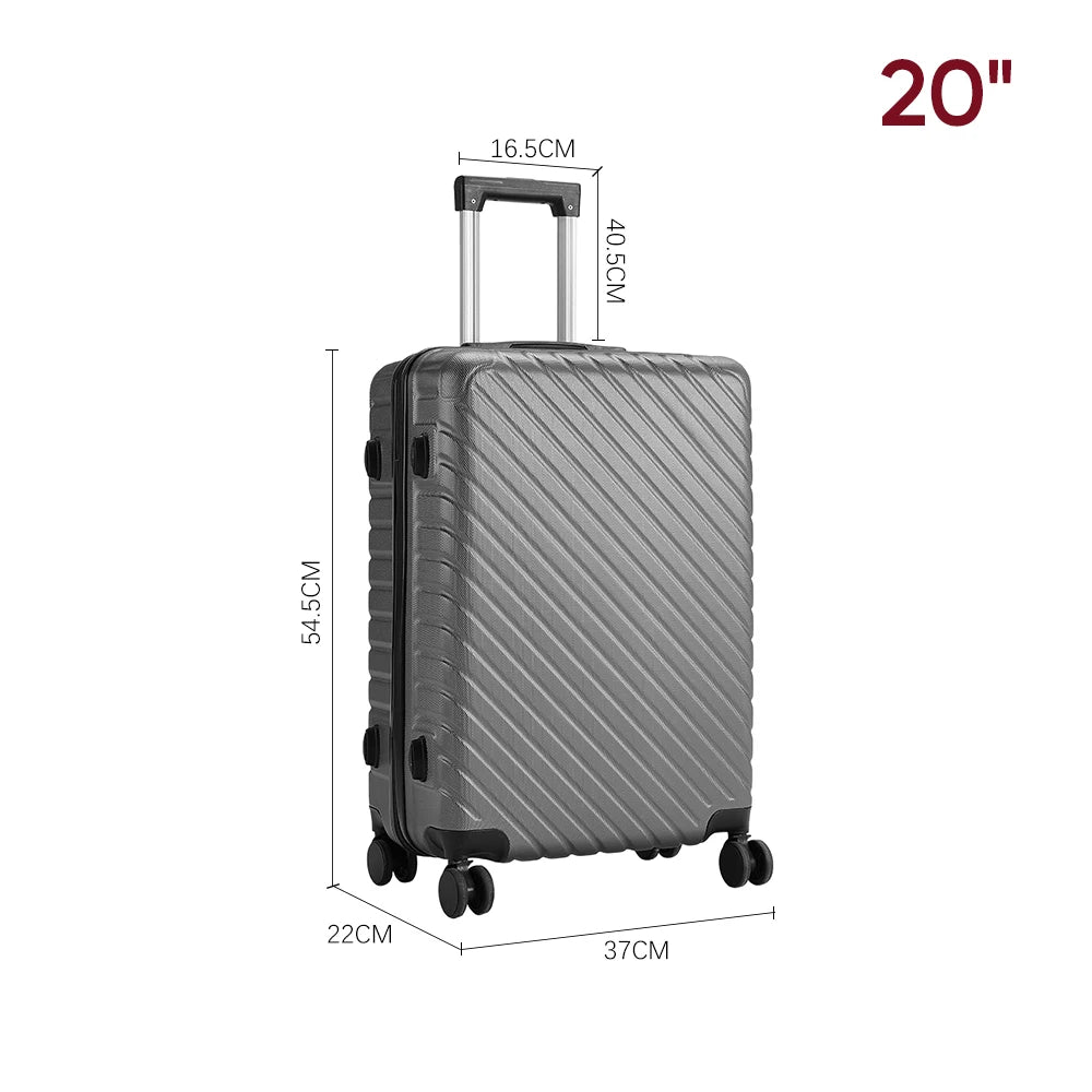 【Sheonly】 Lightweight Hardside Travel Suitcase with Spinner Wheels, 20"