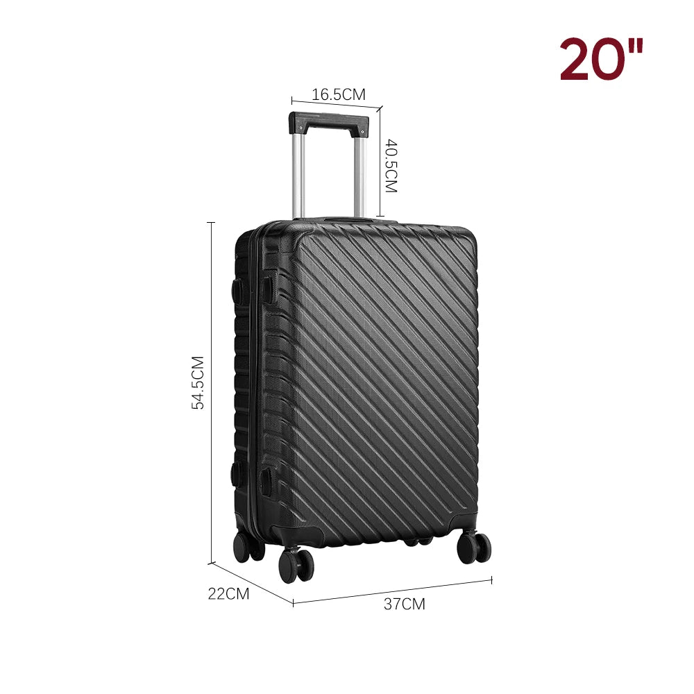 【Sheonly】 Lightweight Hardside Travel Suitcase with Spinner Wheels, 20"