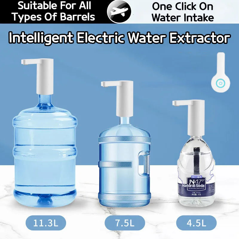 Smart Electric Water Pump Dispenser - Touch Control USB Charging Auto-Filling System for Home Various Bucket Sizes