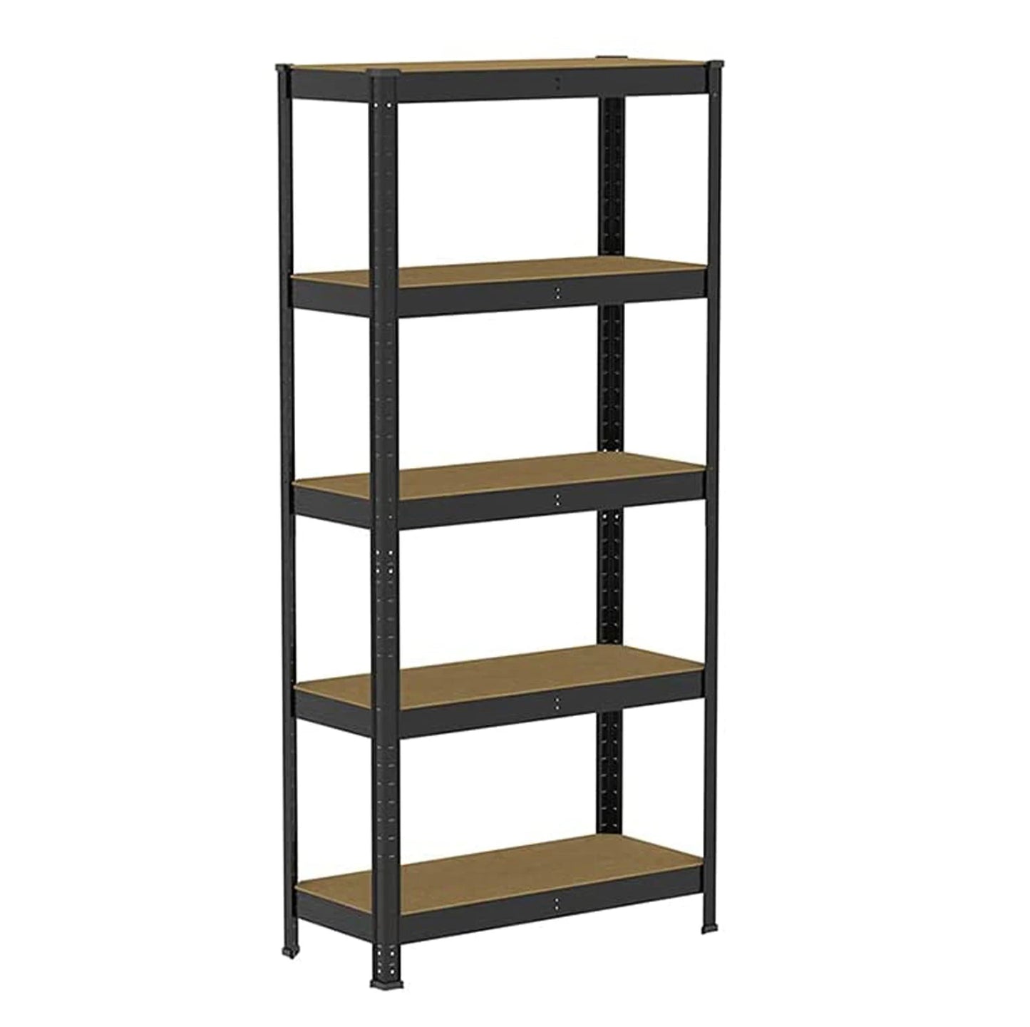 5 Tier Metel Garage Shelf Unit 150x70x30cm, Heavy Duty, Boltless Design, for Warehouse Workshop Office, 875kg Total Capacity