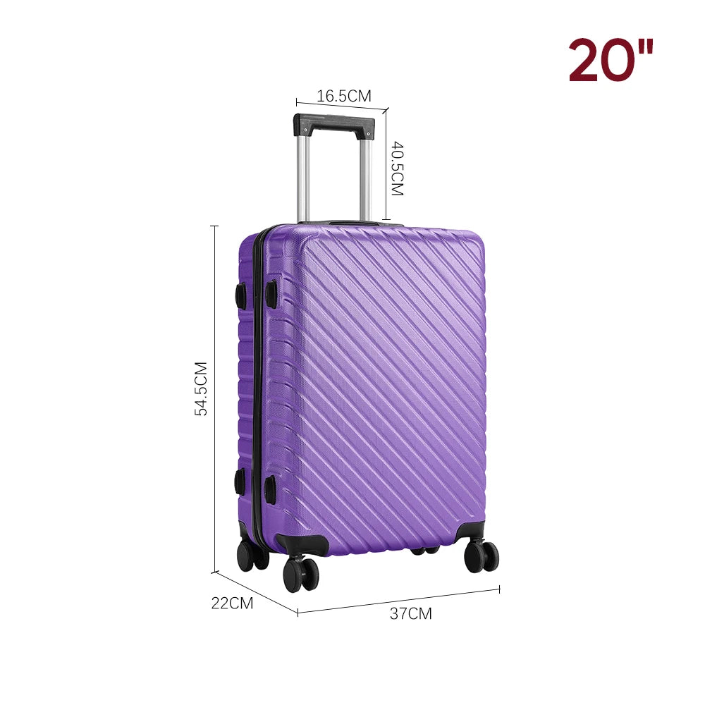 【Sheonly】 Lightweight Hardside Travel Suitcase with Spinner Wheels, 20"