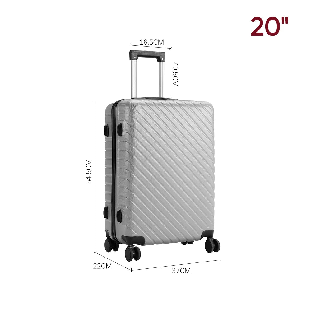 【Sheonly】 Lightweight Hardside Travel Suitcase with Spinner Wheels, 20"