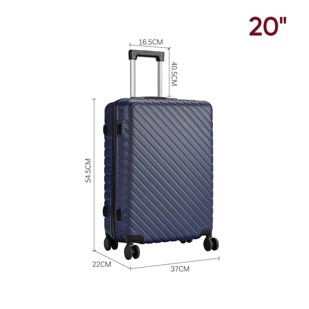【Sheonly】 Lightweight Hardside Travel Suitcase with Spinner Wheels, 20"