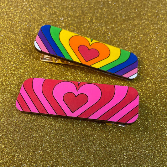 Retro Heart Hairclip