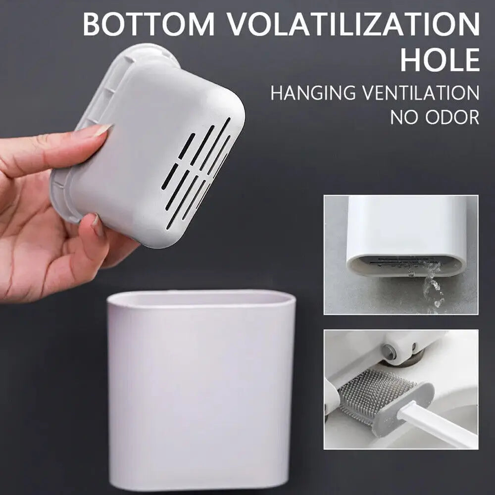 And Bathroom Holder Set Silicone Toilet Brush