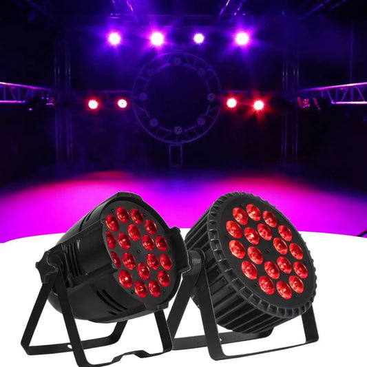 SHEHDS LED Flat/ Big Par 18x18W 6in1 or 18x12W  4in1 Lighting DMX512 Aluminum Alloy Suitable For DJ Disco Christmas Party Stage