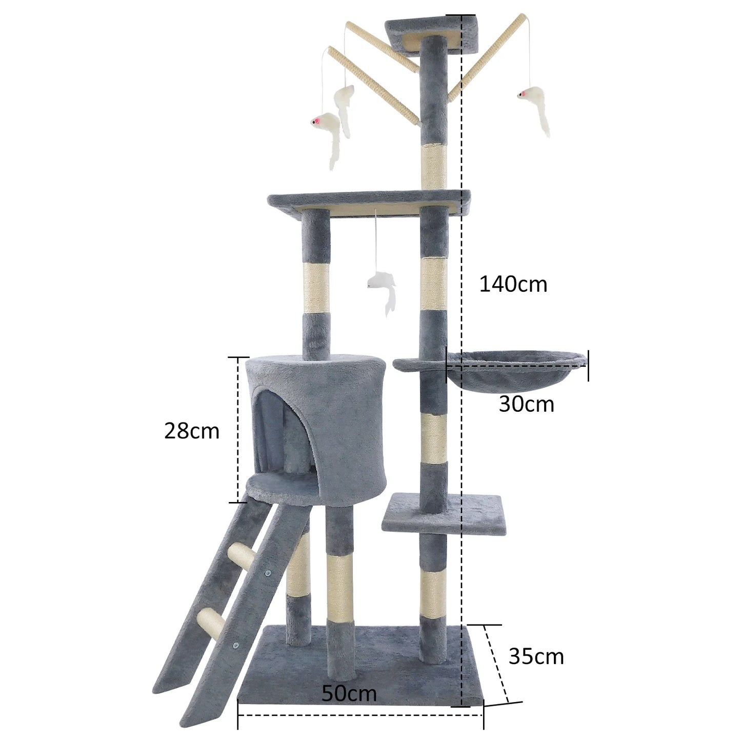 Multi-Level Cat Nest Cat Tree with Condo Cat Scrapers Cat Accessories gatos Scratching post for Kitten Furniture Large Cat Tower