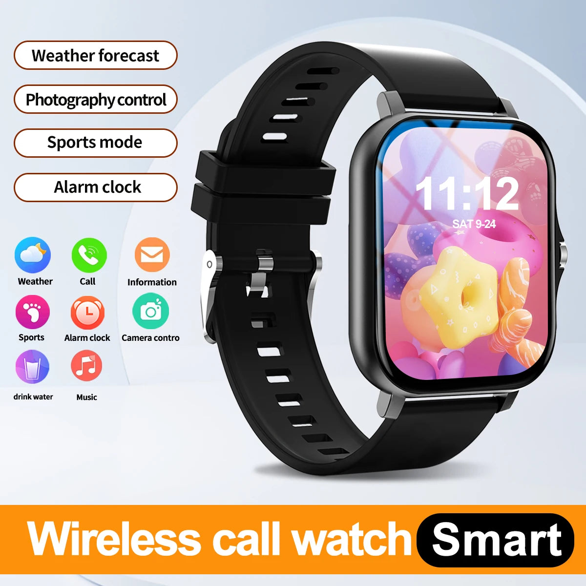 New smart watch, call, message reminder, compatible with iPhone/android, smart sports watch suitable for men and women