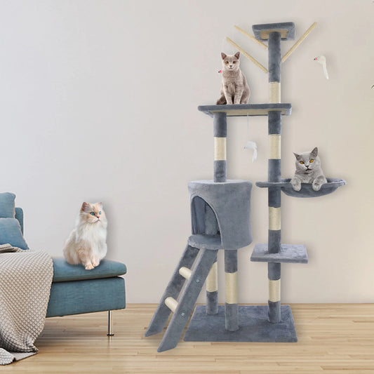 Multi-Level Cat Nest Cat Tree with Condo Cat Scrapers Cat Accessories gatos Scratching post for Kitten Furniture Large Cat Tower